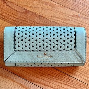 NWOT Kate Spade Mint Green Leather Wallet